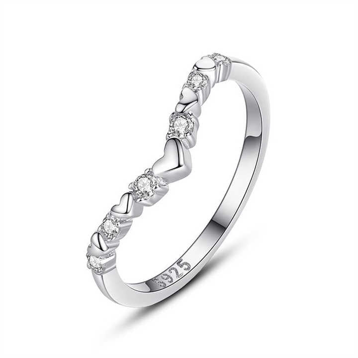 Heart Shape Elegant Ring S925 Sterling Silver