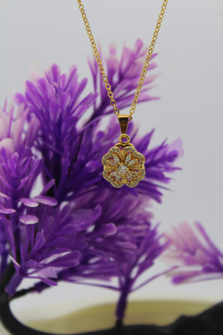 Diamond Flower Necklace