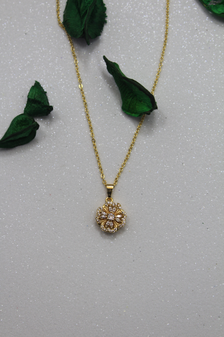 Diamond Flower Necklace