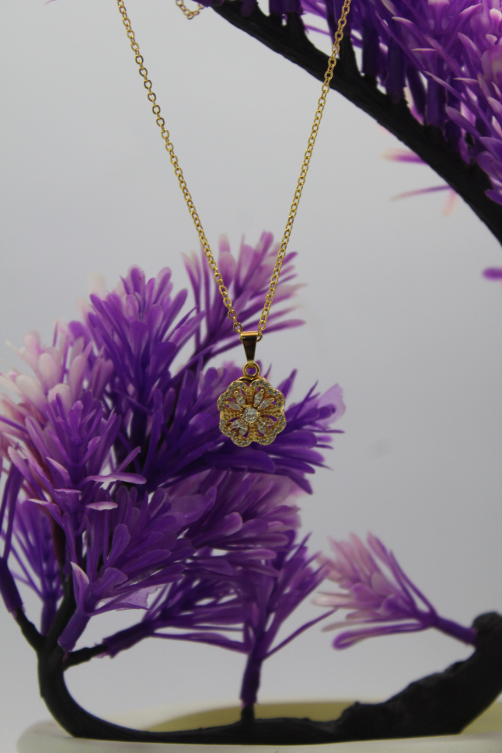 Diamond Flower Necklace